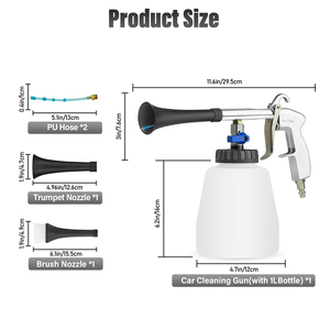 Pistola ad Alta Pressione Bianca per Pulizia Interni Auto, Generatore per Lavaggio Veicoli - Product Image 3