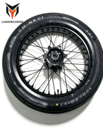 Kit Roda Supermoto Surron Ultra Bee 17" 6061 CNC Aluminium 17x2.5 17x3.5 Ban Slick Performa Tinggi Suku Cadang Modifikasi Sepeda Listrik