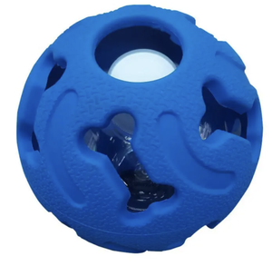 Yeni toptan dayanıklı yüksek sıçrama köpek kauçuk Tpr çiğnemek topu köpek diş temizleme için oyuncak Pet interaktif gıcırtılı <span class=keywords><strong>Hollow</strong></span> Fetch topu - Product Image 5