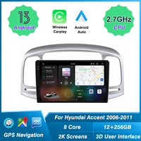 Radio Android Carplay pour Hyundai Accent 2006-2011 Emplacement de l'unité principale de navigation GPS Comprend la connectivité WiFi BT