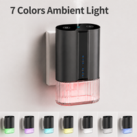 Diffuseur d'huiles essentielles sans eau à 7 LED avec télécommande et prise murale