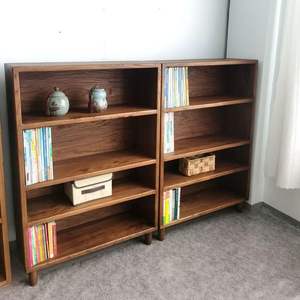 Étagère à livres en bois massif de style chinois, étagère de rangement multi-niveaux pour salon, bureau, vitrine antique - Product Image 3