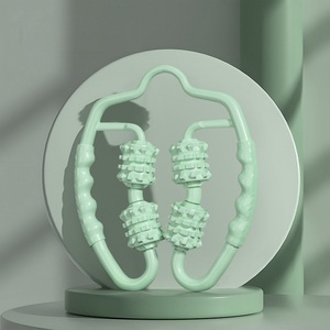 Rodillo de masaje rosa de PP con nodos de doble textura para el cuidado de la salud y alivio muscular - Product Image 3