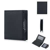 Dompet Pria Baellerry Retro Sederhana Tarik-Kartu Premium Bisnis Hitam Pendek