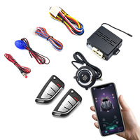 Système de démarrage universel 12V pour voiture, démarrage à une touche, application Bluetooth, entrée sans clé, verrouillage automatique, déverrouillage du coffre par déclenchement négatif, alarme antivol pour voiture