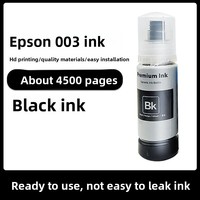 Compatible con Botellas de Tinta de Recarga Premium 003 para Impresoras de Inyección de Tinta Epson L1110/L3100/L3101/L3110/L3150/L5190 EcoTank