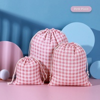 Kantong Serut Katun-Linen Cetak, Tas Hadiah Kain Kecil, Pengusir Nyamuk Herbal, Asal Yiwu, Tersedia Grosir