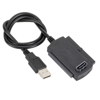 Kabel USB 2.0 IDE/SATA 3-in-1 dengan Power Supply Bersertifikasi ROHS, Konduktor Tembaga Berlapis Timah, Pelindung Kepang, Selubung PVC, Tersedia dalam Stok