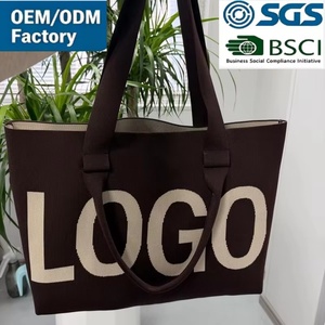 Fashion Design Jacquard <strong>Knitted</strong> <strong>Tote</strong> <strong>Bag</strong> Custom Logo <strong>Knitted</strong> Shoulder Handle <strong>Bag</strong> for Beach Travel Party <strong>Knit</strong> <strong>Tote</strong> <strong>Bags</strong> - Product Image 1