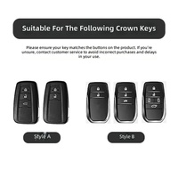 Nouvelle coque de protection pour clé de voiture en alliage de zinc et cuir pour Toyota CHR Hilux Fortuner Land Cruiser 200 Camry Corolla Crown RAV4 Highland