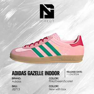 Adidas Gazelle Indoor Wmns 'glow Pink Court Green' Chaussures de sport pour femmes Nouveaux styles Baskets décontractées pour femmes - Product Image 6