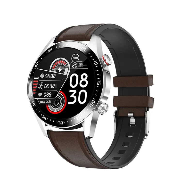 E12 Ronde Screen Smartwatch Hartslag Waterdicht Smart Horloge Met Gps Muziek Telefoontje Voor Mannen