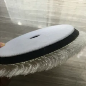 Hook And Loop 5inch Lambskin For Deep Cleaning Flat Surface 100 Pads Lamb Wool Polishing Car Buffing Pad