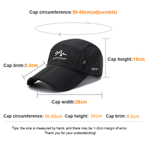 Moda all'ingrosso RongGuang tick Dry poliestere traspirante pieghevole Unisex sport cappellini da Baseball <span class=keywords><strong>cappello</strong></span> da sole per liberare - Product Image 2
