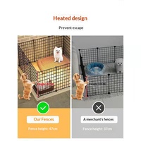 Clôture surélevée d'intérieur de haute qualité pour animaux de compagnie, idéale pour Teddy, Bichon, Corgi, Caniche – Cage pour chien DIY pour chiens de petite et moyenne taille