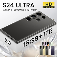 Smartphone S24 Ultra 5G con Pantalla HD de 7.3'', Cámara de 108MP, 16GB+1TB de Almacenamiento, Android 13, Soporte en Francés, Precio Directo de Fábrica