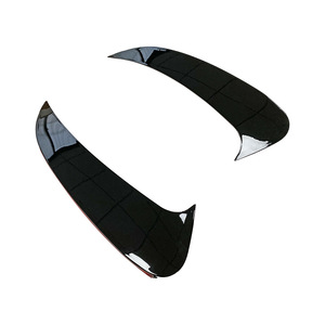 Mercedes-Benz C-Class W206 Sport Edition Rear Bumper Canards Black Carbon Fiber Pattern ABS Clip-On Adhesive Style - Product Image 1