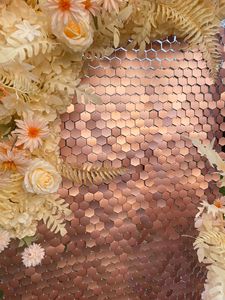 Vente en gros, panneau hexagonal Palmy, paillettes scintillantes, argent, or, panneaux muraux scintillants pour décoration de scène de mariage - Product Image 3