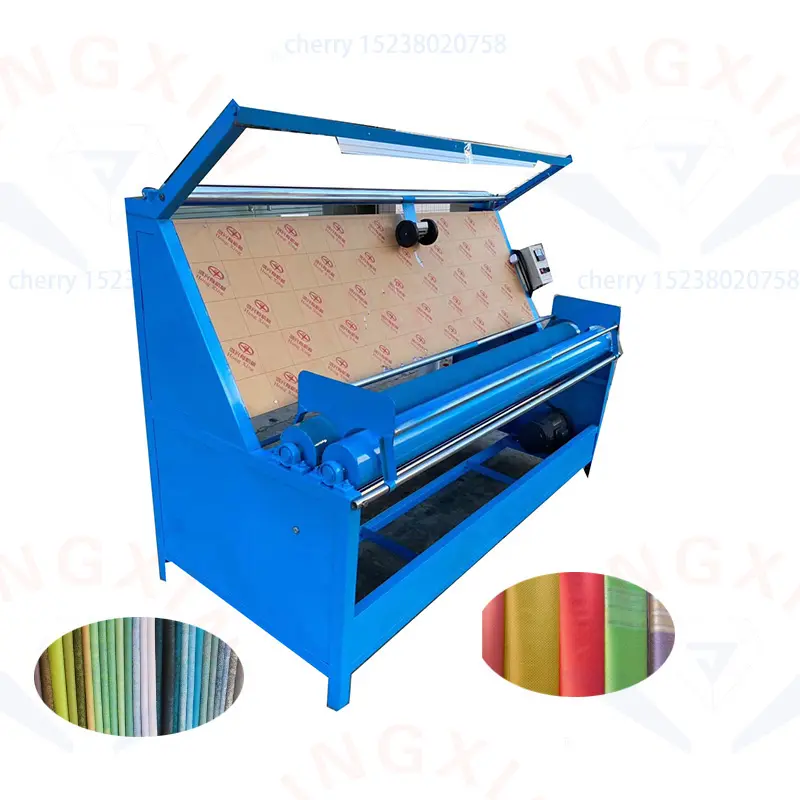 Mesin winder gulung kain industri, mesin inspeksi penggulung kain untuk tekstil
