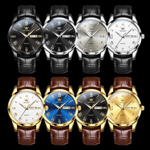   นาฬิกาข้อมือผู้ชาย 5892 ดีไซน์เนอร์จากโรงงาน OEM โลโก้สั่งทำ สายหนัง ขายส่ง สายหรูหรา คลาสสิก กันน้ำ นาฬิกาควอตซ์ผู้ชาย - Product Image 4