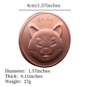 Moneda Conmemorativa SHIB Shiba Inu, Bañada en Cobre Mate, Artesanía Metálica, Relieve de Doble Cara, Moneda de Recuerdo Coleccionable, Regalo - Product Image 6