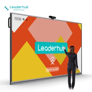 סין Leaderhub 65 75 86 אינץ' ללא מקרן נייד אינטראקטיבי לוח לבן מכשיר טלוויזיה חכמה מסך מגע לוח לבן לבית הספר