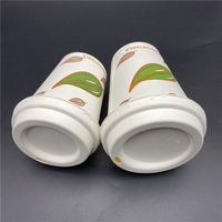 Couvre-gobelets biodégradables et compostables en pulpe de bagasse de canne à sucre, écologiques, jetables, 80 mm et 90 mm