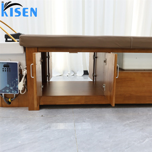 Lit de lavage de luxe KISEN style thaïlandais avec bac à pieds intégré et armoire de rangement pour salon et spa - Product Image 4