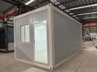 Maison préfabriquée combinée à un bureau conteneur modulaire à structure plate pour plus d'intimité