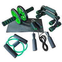 Ensemble d'entraînement abdominal personnalisé 7 pièces : Roue abdominale, barres de pompes, équipement de fitness à domicile