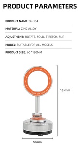 Soporte Magnético para Teléfono Móvil con Imán Potente Mejorado, Altura Ajustable, Rotación Libre de 360 Grados, Soporte con Ventosa - Product Image 6