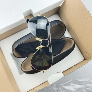 Stock Wholesale Designer Retro Custom Metal Classic Aviation Sunglasses Outdoor Driving Pilot Glasses Top Selling Fall Winter