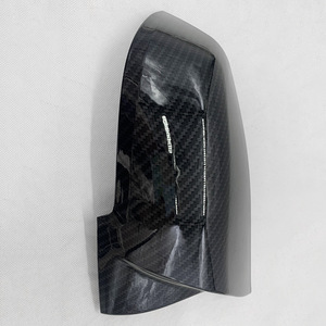 ฝาครอบกระจกมองหลังคาร์บอนไฟเบอร์สีดำเงา รูปทรงบูลฮอร์น สำหรับ BMW F20 F30 F36M ชุดเต็ม - Product Image 1