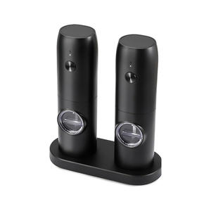 Ensemble moulin à sel et à poivre électrique rechargeable à réglage de la grosseur de mouture, fonctionnement à une main, avec lumière LED - Product Image 4