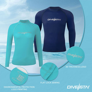 Maglia <span class=keywords><strong>Rash</strong></span> Guard Personalizzata DIVESTAR UPF 50+ Protezione Solare UV SPF Manica Lunga Asciugatura Rapida per Escursionismo, Surf, Immersione e Nuoto - Product Image 6