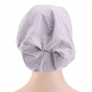 5 Pack Silk Lined Soft Stretch Cotton Fine Knit Sleep Cap Cover Slouchy <b>Beanie</b> <b>Hat</b> Bonnet for Women Natural Hair - Product Image 4