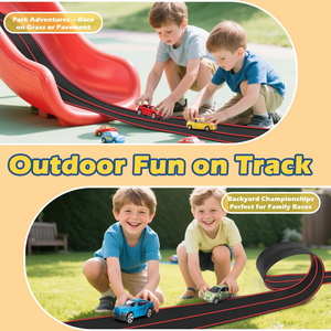 Piste de course flexible pour enfants avec ventouses, 4,5 m, murale, avec 2 petites voitures incluses - Product Image 5
