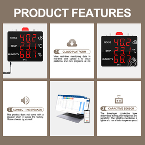 Innenraum-Geräuschmonitor zur Erkennung von Lärm, Temperatur und Luftfeuchtigkeit, Messbereich 30dB~130dB - Product Image 4