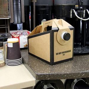 Dispensador de café corrugado desechable, caja con impresión personalizada, con mango, servidor para bebidas a granel - Product Image 5