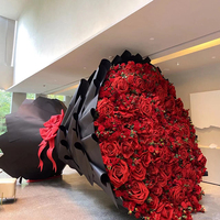 K166 Grand bouquet de fleurs artificielles écologiques, résistant aux UV, imperméable, résistant aux intempéries, durable, pour aménagement paysager
