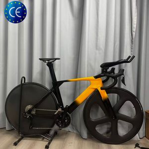 Bicicleta Aero de Fibra de Carbono de Grado Profesional para Carreras 700C - <span class=keywords><strong>Shimano</strong></span> 105 DI2 con Frenos de Disco Hidráulicos |   Versión opcional para carretera/TT |   Se Acepta OEM - Product Image 1