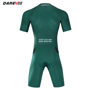 Traje de Triatlón Darevie Pro Team Veloce, Maillot de Ciclismo de Manga Corta, con Almohadilla Super Tri de Elastic Interface, Italia - Product Image 3