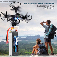 Batterie Lipo Zeee 11.1V 50C 3000mAh 3S avec connecteur Deans T pour avion RC, hélicoptère RC, drone UAV, FPV