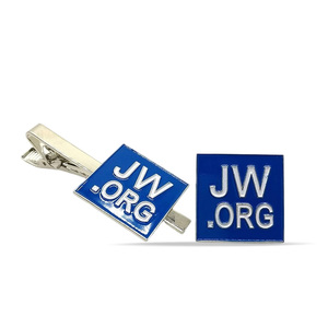 Ensemble de boutons de manchette et de barrette à cravate <span class=keywords><strong>JW</strong></span> Emblem avec logo personnalisé, vente en gros d'usine, accessoires de mode en métal pour hommes - Product Image 2