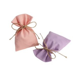 Fabric <b>Drawstring</b> <b>Pouches</b> 8x10cm 15x20cm Jewelry Storage Bags Pink Purple Rectangular With Twine Tie For Rings Power Banks - Product Image 5