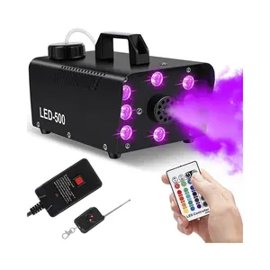 8 máquina de niebla LED 500W Control remoto inalámbrico Led RGB etapa DJ Disco fiesta boda Halloween máquina de niebla de humo