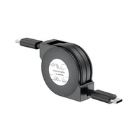 Kabel USB C dapat ditarik, kabel Data pengisian cepat Pd Logo kustom 3,3 kaki Tipe C 3A 60W untuk pencetak terbuat dari tembaga murni