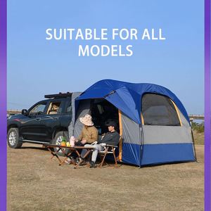 Double-Layer One Bedroom Family Camping <b>Tent</b> Suv Camper Roof Sunshade | 210T Polyester Large Outdoor Four-Season Waterproof - Product Image 2