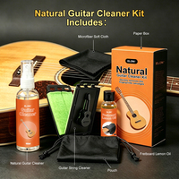 Kit Perawatan Pembersih Gitar Ramah Lingkungan untuk Gitar Akustik/Elektrik/Bass/Ukulele 100ml+50ml Minyak Lemon Kain Mikrofiber