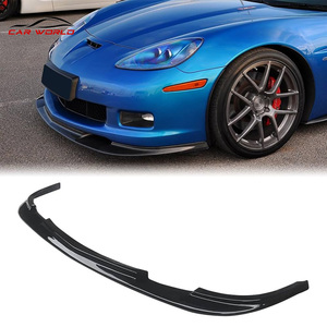 CARWORLD Spoiler de pare-chocs avant en plastique ABS de style OE de haute qualité 05-13 C6 Z06 Noir - Product Image 2